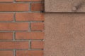 Wall concrete surface and brick texture Royalty Free Stock Photo