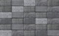 The wall of concrete tiles decorative bricks. Royalty Free Stock Photo