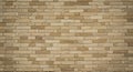 A wall constructed from light brown stone bricks arranged in a staggered pattern. Royalty Free Stock Photo