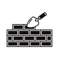 Wall Construction Vector Icon which can easily modify or edit Royalty Free Stock Photo