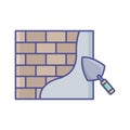Wall Construction Vector Icon which can easily modify or edit Royalty Free Stock Photo