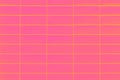 Wall covered with coral color rectangular with yellow grid. cute backdrop