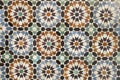 Wall covered with mosaic zellÃÂ«j in Marrakesh, Morocco Royalty Free Stock Photo