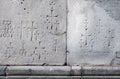 Wall crosses details Haghpat Monastery or Haghpatavank chapel