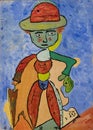 Wall dandy, 1948, painting by Gaston Chaissac