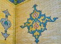 The wall decor of the portal of Malek museum, Tehran, Iran Royalty Free Stock Photo