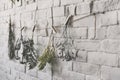 Wall decorated with flowers