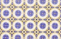 Portuguese ceramic glazed tiles background Royalty Free Stock Photo