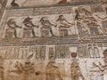 Wall in Dendera Temple of Hathor Royalty Free Stock Photo