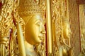 Wall design architecture culture gold door temple Thailand style art