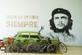 Wall with the design of Che Guevara Royalty Free Stock Photo