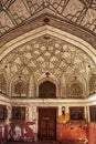 Wall design and mural painting inside the Naubat Khana or Naqqar Khana, Red Fort, Delhi