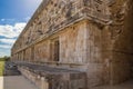 Wall details in Uxmal - Ancient Maya Architecture Archeological Site in Yucatan, Mexico Royalty Free Stock Photo