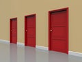 Wall with doors Royalty Free Stock Photo