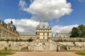 Wall and double staircase behind the ChÃÂ¢teau de ValenÃÂ§ay