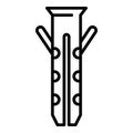 Wall dowel icon, outline style