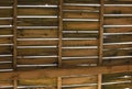 wall of dry boards from the inside. Selective focus Royalty Free Stock Photo
