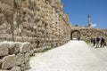 The wall of the East Souq at the ancient site of Jarash in Jordan.