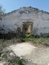 Wall with empty door at the ruins from Stefanesti Royalty Free Stock Photo