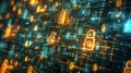 A wall of encryption algorithms shielding against cyber criminals and hackers