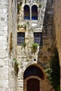 Wall and entrance at the palace of Deir El Qamar