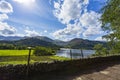 Wall by farmland over Ullswater