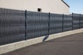wall fence street aluminium modern barrier around the house protect view home garden Royalty Free Stock Photo