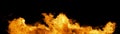 Wall of fire panorama Royalty Free Stock Photo