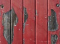Wall with flaking red paint Royalty Free Stock Photo