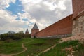 The wall of the fortress city of Smolensk, Russia