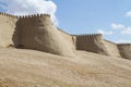 Wall of the fortress in the old city of Bukhara, Uzbekistan