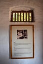 Wall frame photo of Mahatma Gandhi at Sabarmati Ashram or Gandhi Ashram, Ahmedabad Royalty Free Stock Photo