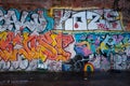 A wall full of graffiti\'s in Shoreditch