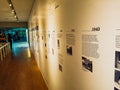 A wall full of information on History of Indonesian film industries exhibition