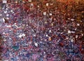 The wall full of messages in Juliet house, Verona