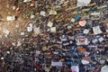 Wall full of messages from lovers in Juliet`s House in Verona Royalty Free Stock Photo