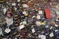 Wall full of messages from lovers in Juliet`s House in Verona Royalty Free Stock Photo