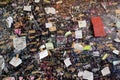 Wall full of messages from lovers in Juliet`s House in Verona Royalty Free Stock Photo