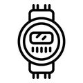 Wall gas detector icon outline vector. Check multi sensor Royalty Free Stock Photo