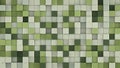 Wall of gentle green cubes 3D render
