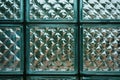 Wall from glass blocks Royalty Free Stock Photo