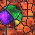 Abstract stained glass- metal grate Royalty Free Stock Photo