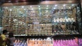 The wall of gold - jewelry stores on the gold market in Dubai.