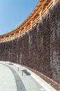 Wall of graduation tower with mineral salts in Bochnia