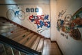 Wall graffiti inside residential block of flats in China