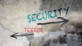 Wall Graffiti to Security versus Terror