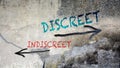 Wall Graffiti Discreet versus Indiscreet