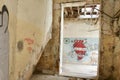A wall graffiti in old building. Havana. Cuba Royalty Free Stock Photo
