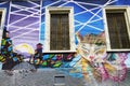 Wall with graffiti in Valparaiso, Chile Royalty Free Stock Photo