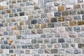 Wall of granite bricks as background Royalty Free Stock Photo